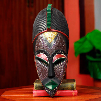 Heart Secrets Ornate Multicolor African Mask