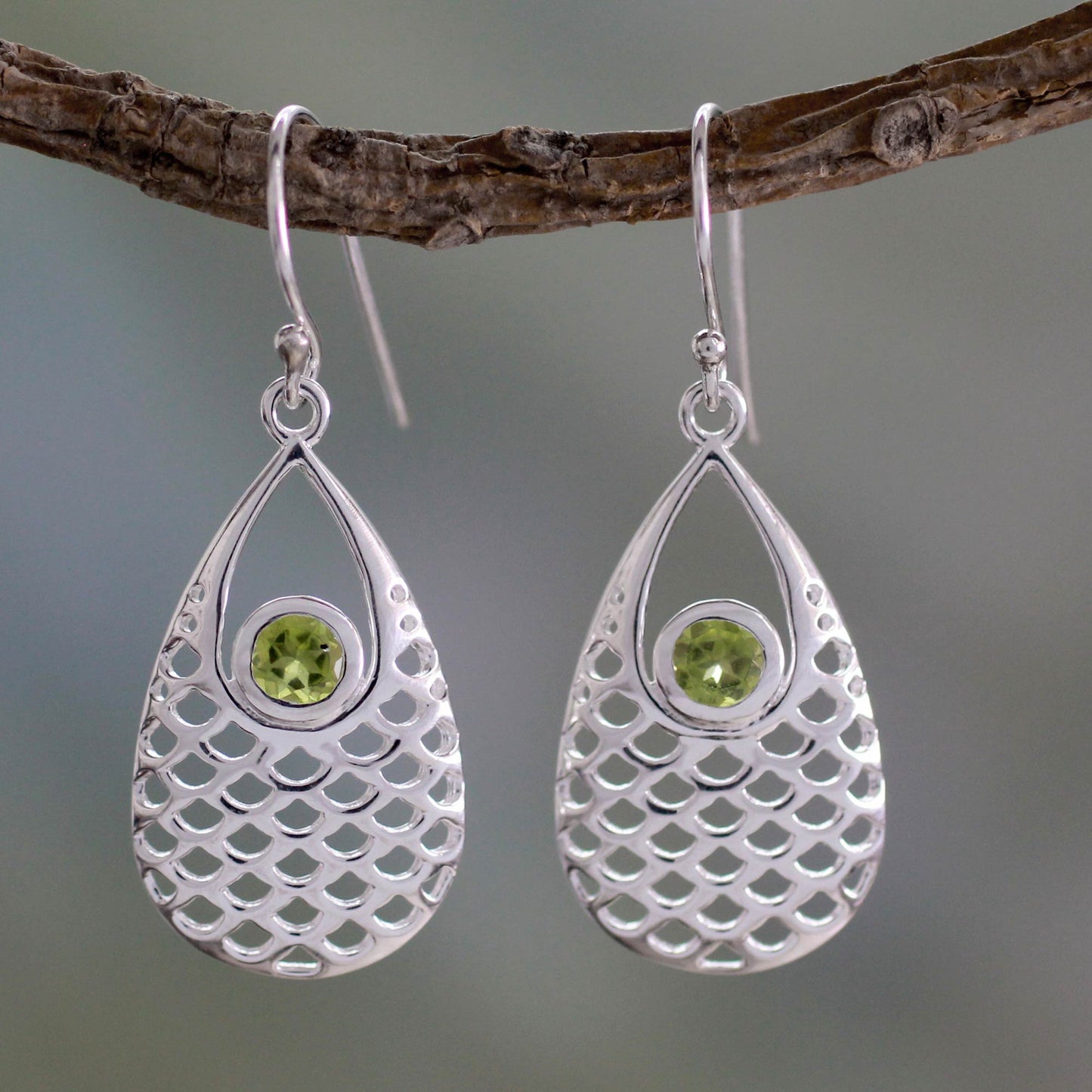 Mermaid Sea Peridot Earrings