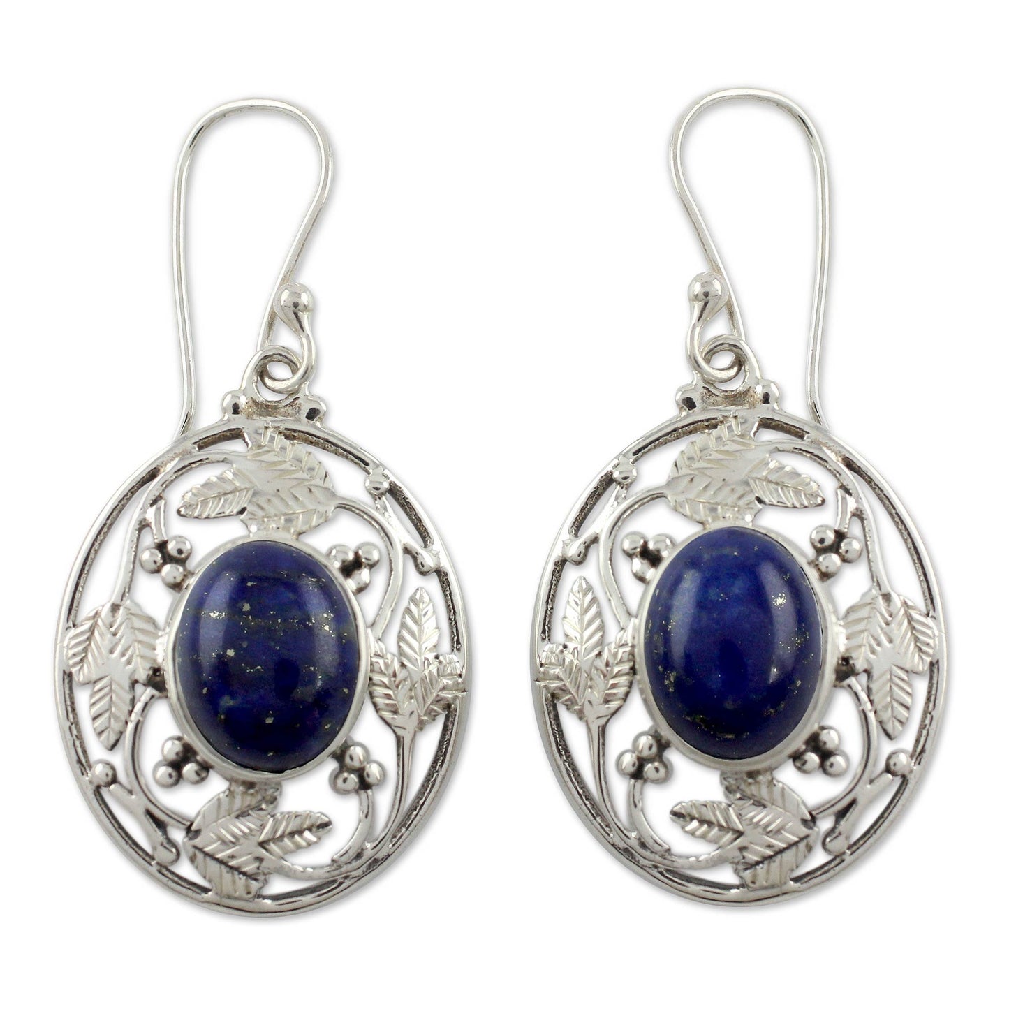 Ocean Avatar Lapis Lazuli Silver Dangle Earrings