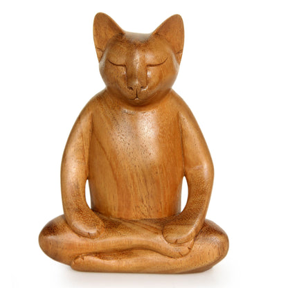 Ginger Cat Does Yoga Lotus Position Yoga Cat Carving