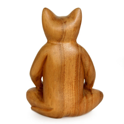 Ginger Cat Does Yoga Lotus Position Yoga Cat Carving