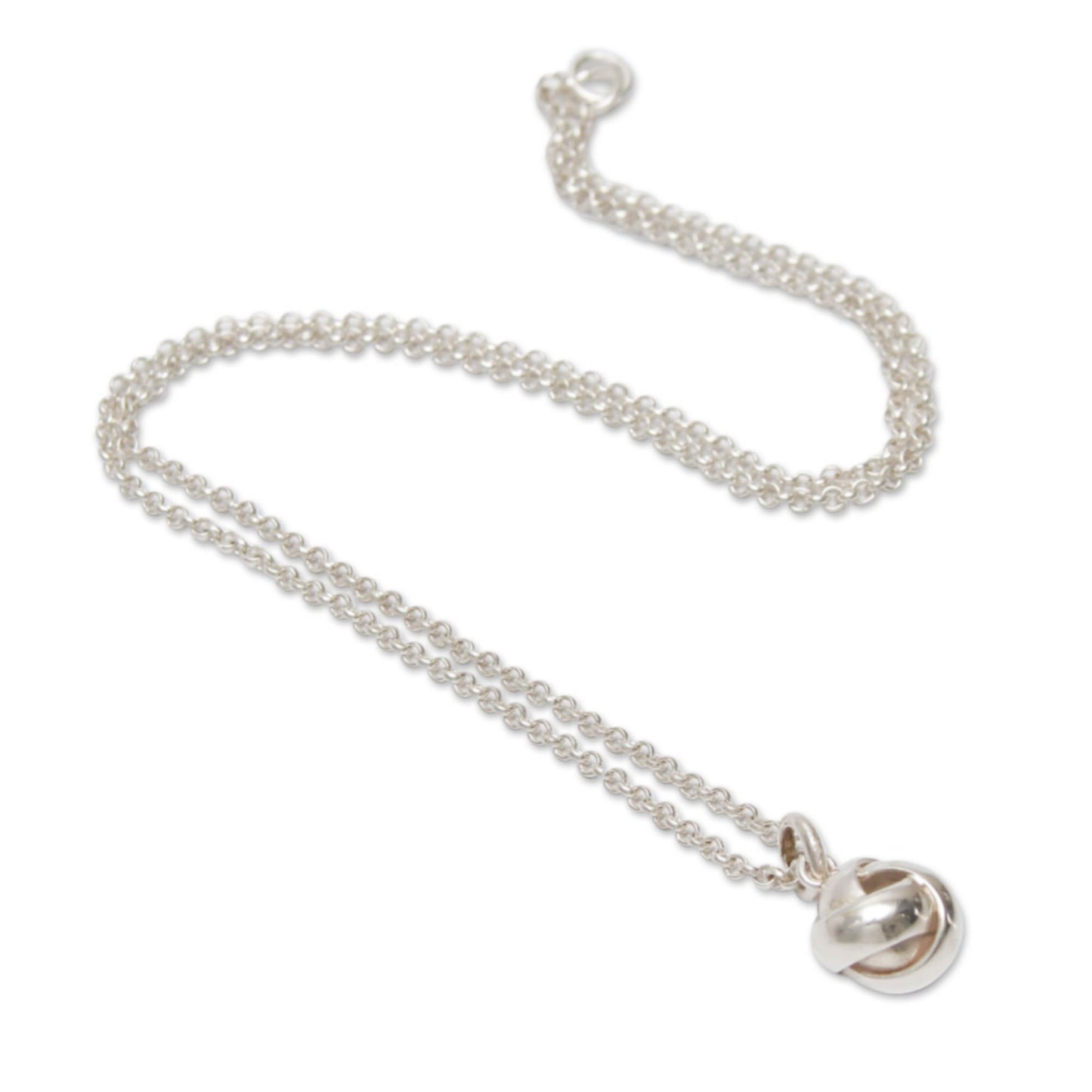 Love Knot Modern Sterling Pendant Necklace