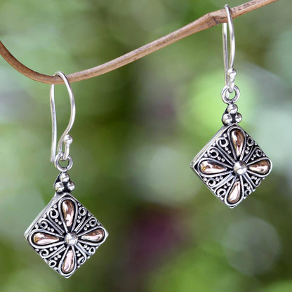 Jasmine Petal Sterling Silver Dangle Earrings