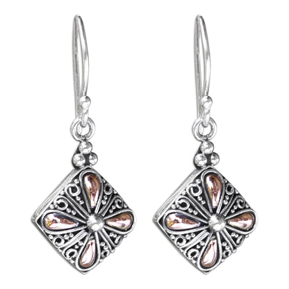 Jasmine Petal Sterling Silver Dangle Earrings