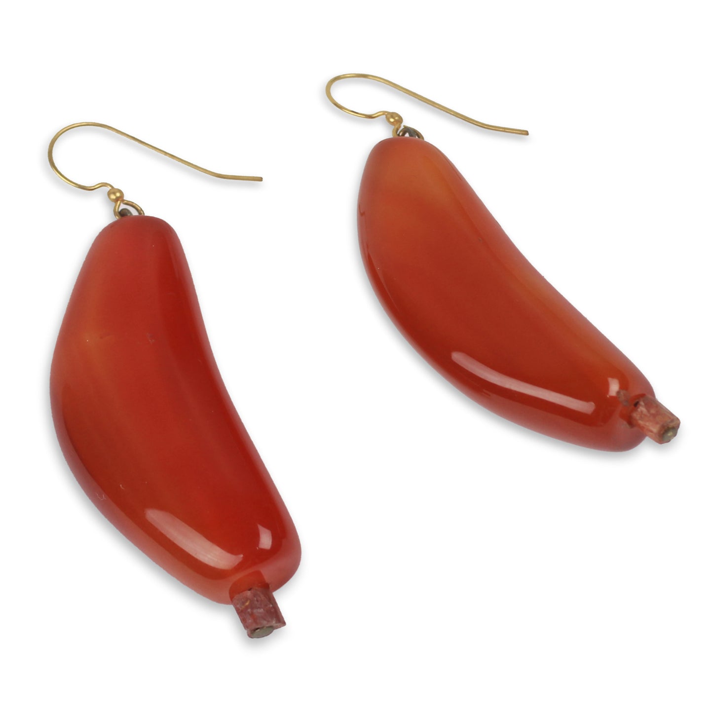 Nhyira Agate and Bauxite Hook Earrings Crafted by Hand