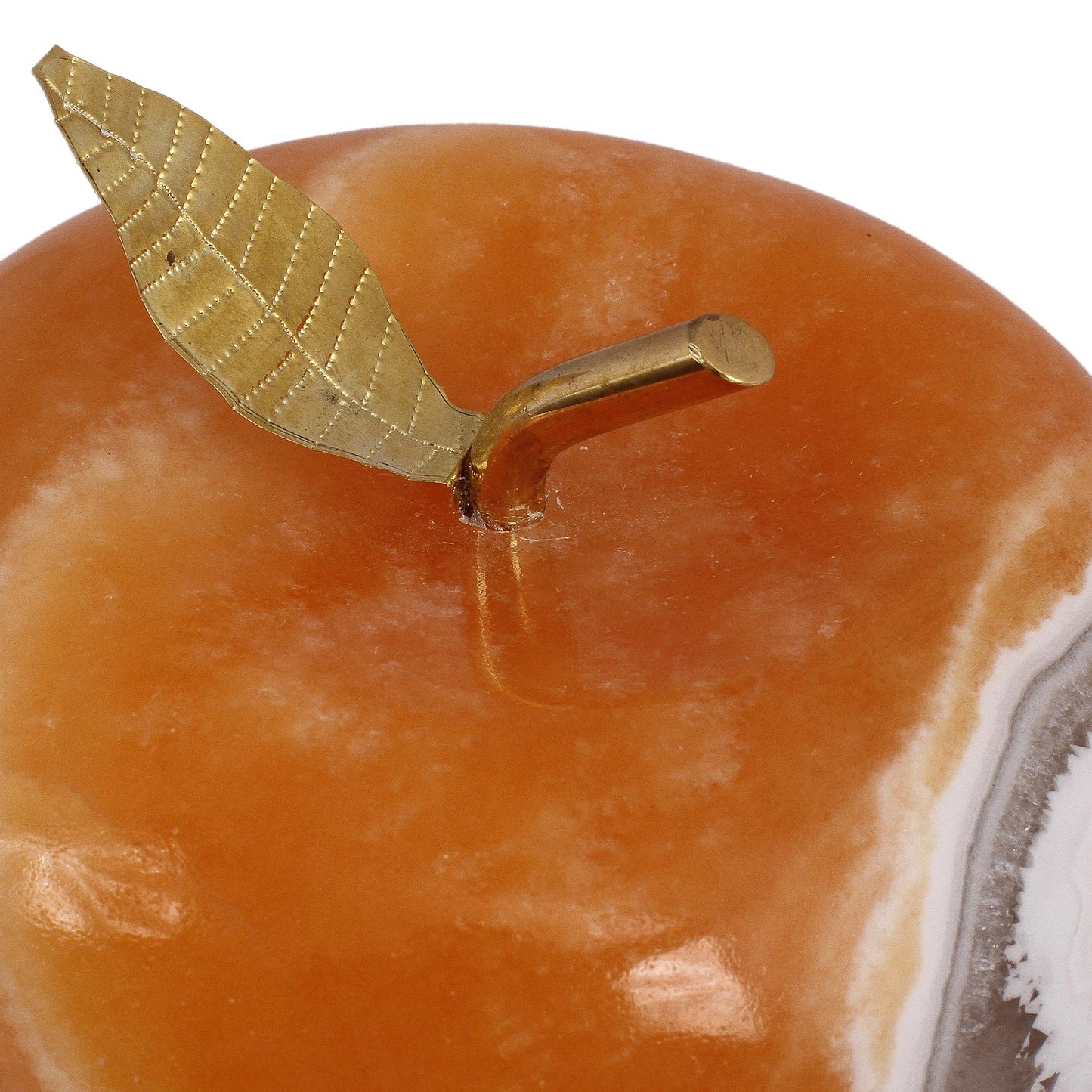 Tempting Apple Natural Onyx Fruit Figurine Sculpture