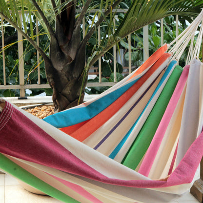 Formosa Festa Brazilian Cotton Double Hammock in Tropical Tones