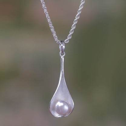 Nature's Tear Cultured Pearl Pendant Necklace