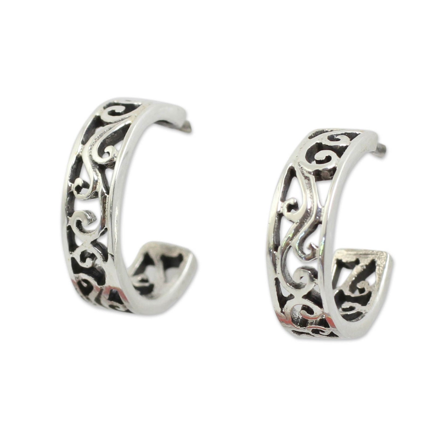 Thai Filigree Sterling Silver Earrings