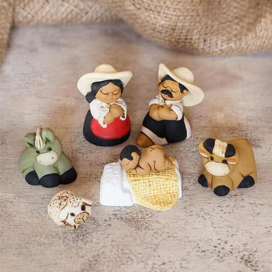 Characato Born Artisan Crafted Peruvian Nativity Scene Set of 7