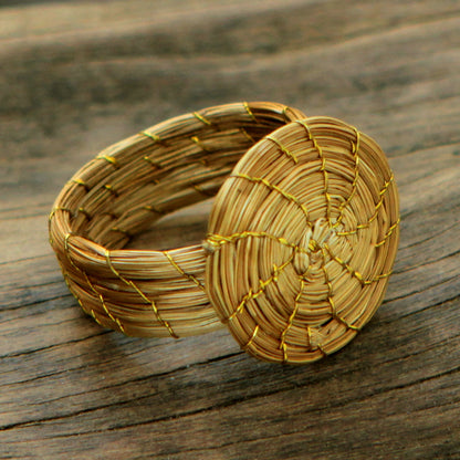 Sublime Nature Fair Trade Golden Grass Hand Crafted Cocktail Ring