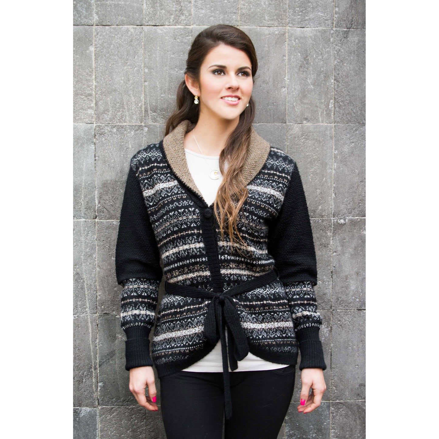 Midnight Medley Alpaca Cardigan