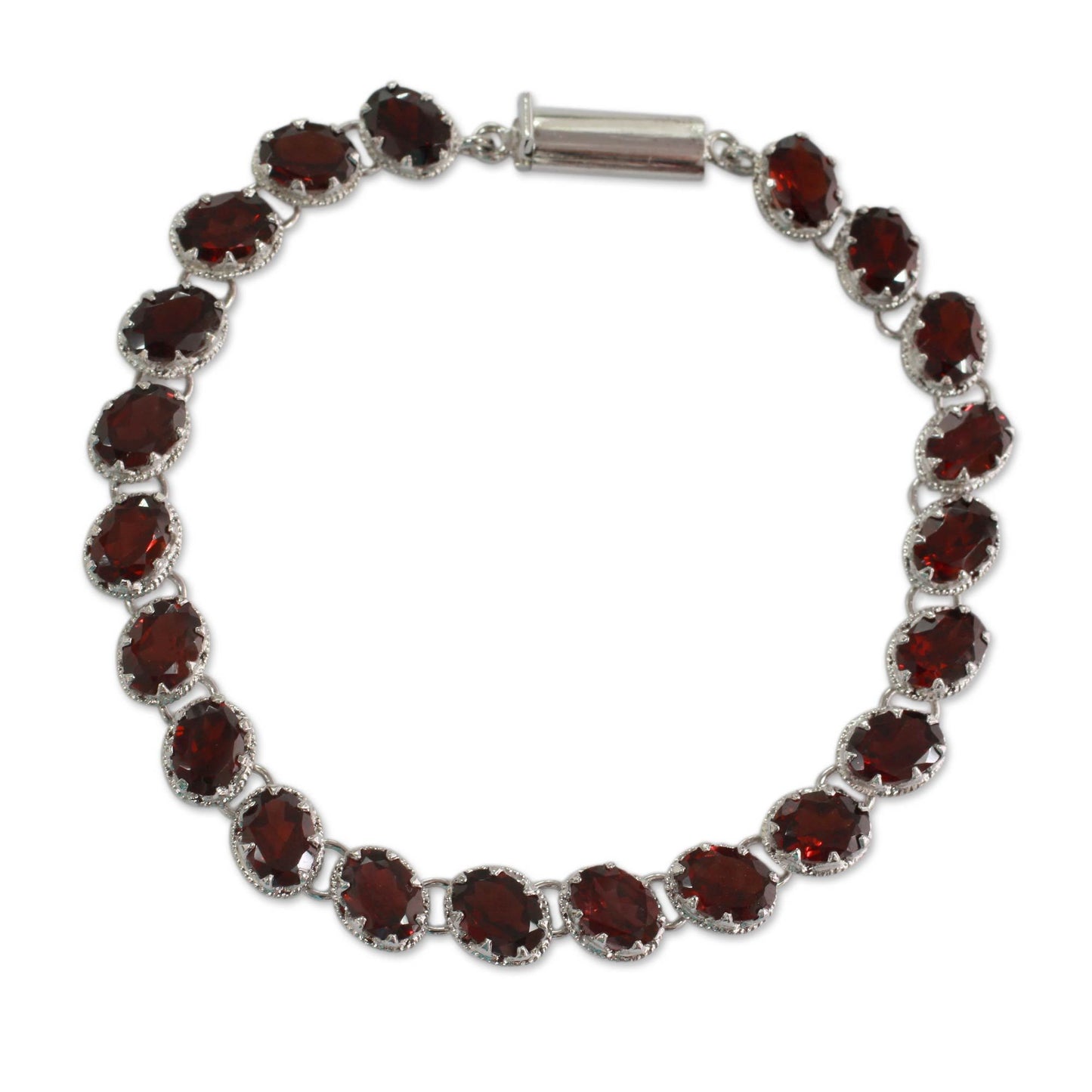 Red Garnet Tennis Bracelet