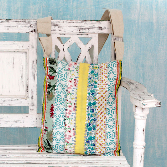 Garden Path Floral Cotton Shoulder Bag