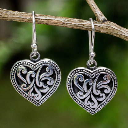 Lighthearted Love Handmade Romantic Sterling Silver Dangle Earrings