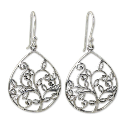 NOVICA - Tree Of Life Dangle Earrings