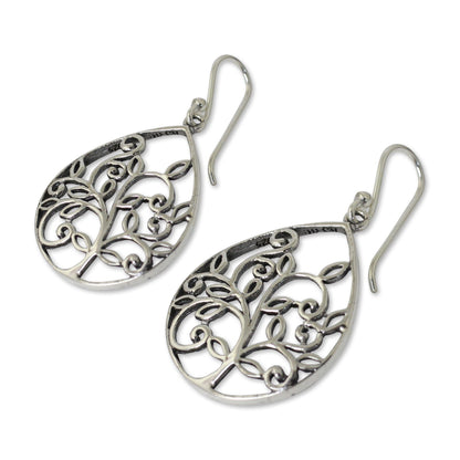 NOVICA - Tree Of Life Dangle Earrings