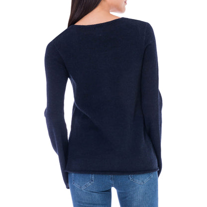 Navy Blue Charisma Alpaca Blend Sweater