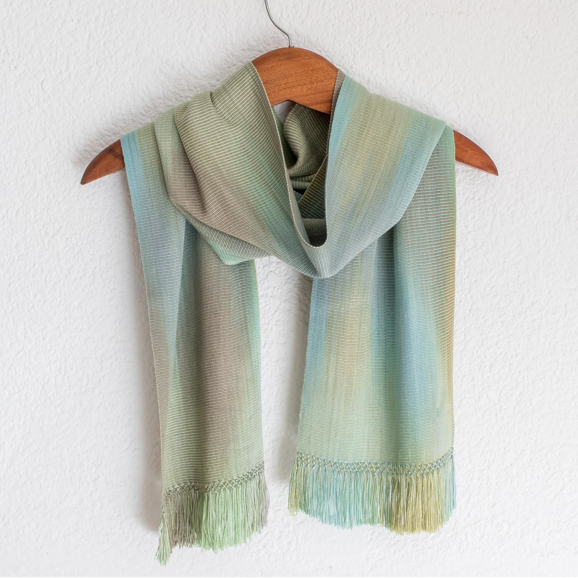 Pastel color hand woven outlet scarf