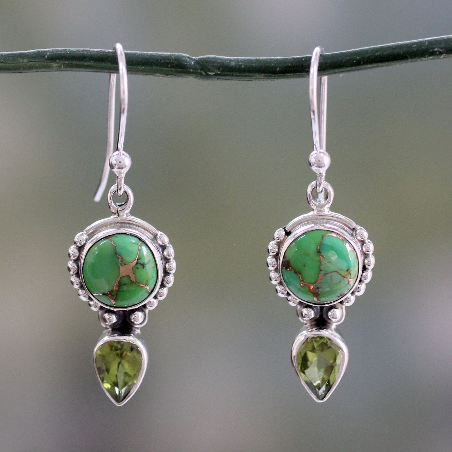 Spring Green Turquoise Earrings