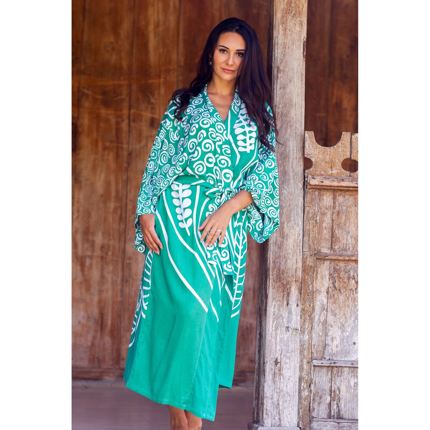 Bali Breeze Green Rayon Robe