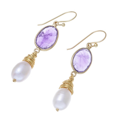 Morning Bloom Amethyst Dangle Earrings