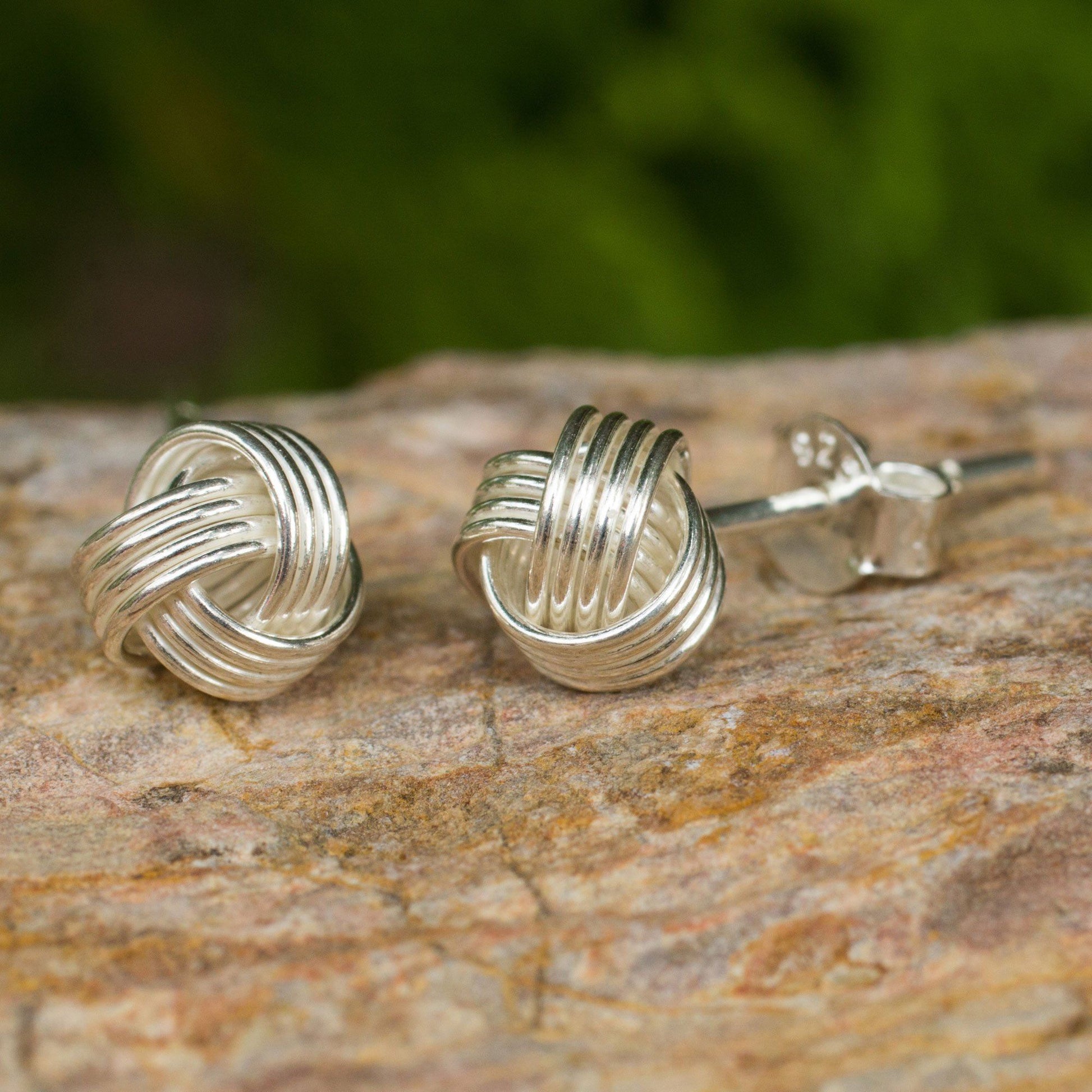 NOVICA - Sterling Silver Button Earrings