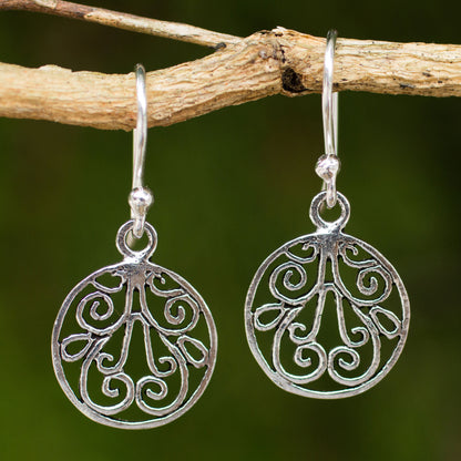 Lace Thai Handmade Sterling Silver Dangle Earrings