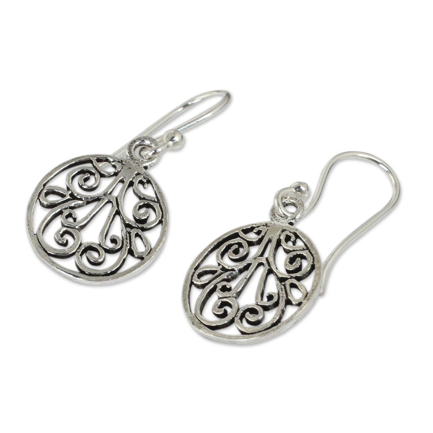 Lace Thai Handmade Sterling Silver Dangle Earrings