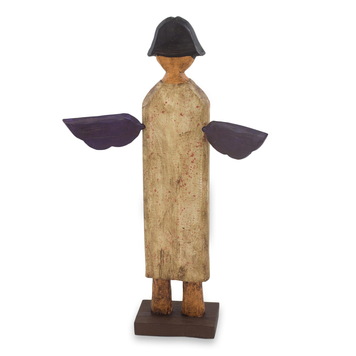 Angel of Peace Artisan Crafted Antiqued Pinewood Angel Sculpture