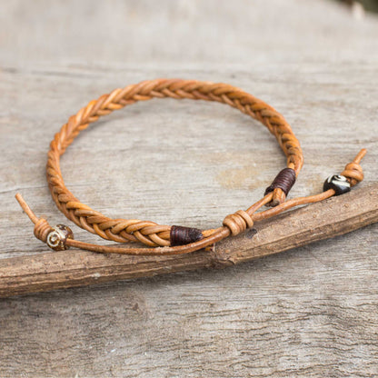 Friendship Men's Braided Leather Bracelet