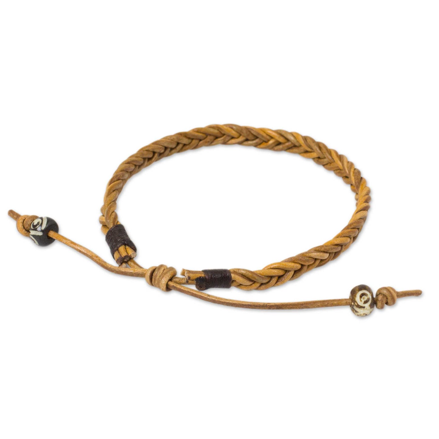 Friendship Men's Braided Leather Bracelet