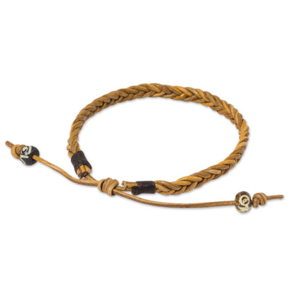 Friendship Men's Braided Leather Bracelet