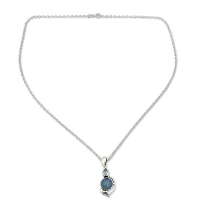 Modern Romance Chalcedony Pendant Necklace