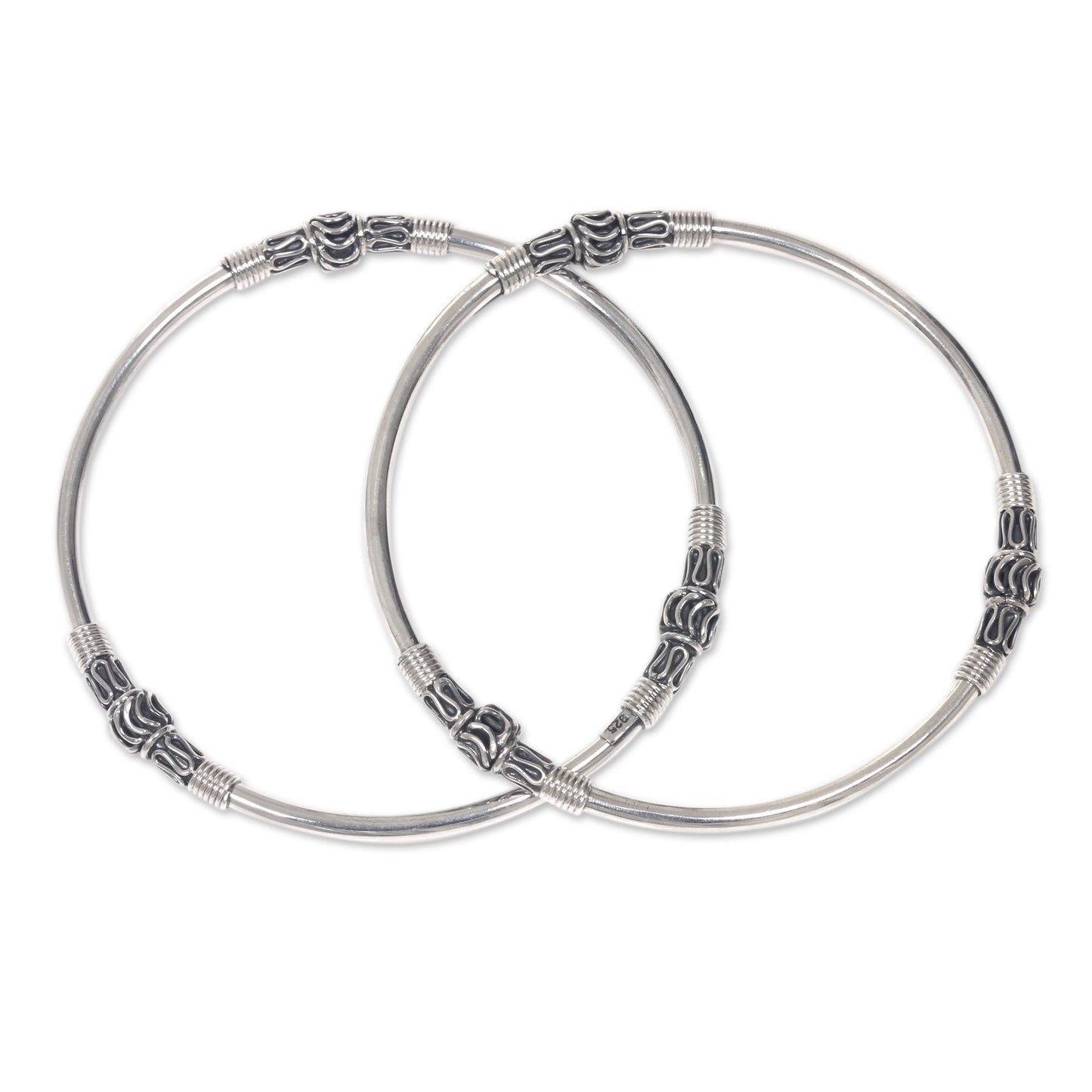 Kintamani Moon Silver Bangle Bracelets