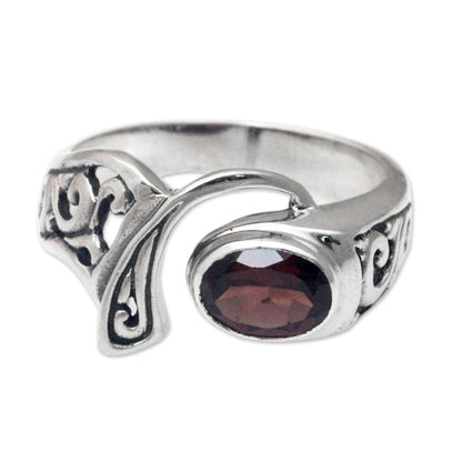 Jimbaran Sterling Silver & Garnet Ring