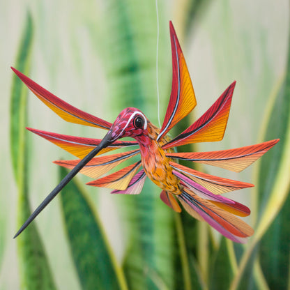 Colorful Hummingbird Multi Color Hummingbird Alebrije Sculpture Crafted by Hand