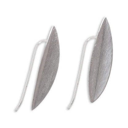 Bamboo Leaves Sterling Silver Earrings