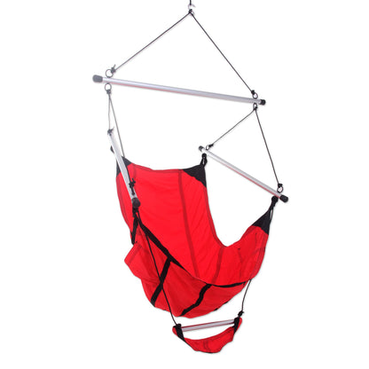 Nusa Dua Red Red Parachute Hammock Swing Portable Hanging Chair