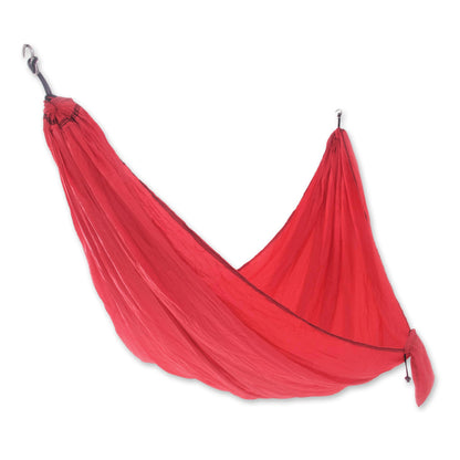 Uluwatu Red Red Parachute Hammock with Hook Rope Included (Double)