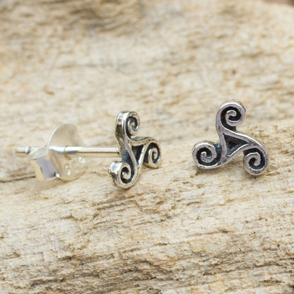 Celtic Spiral Stud Earrings