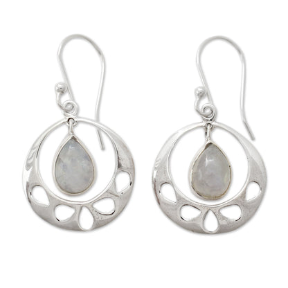 Simply Ravishing Moonstone Dangle Earrings