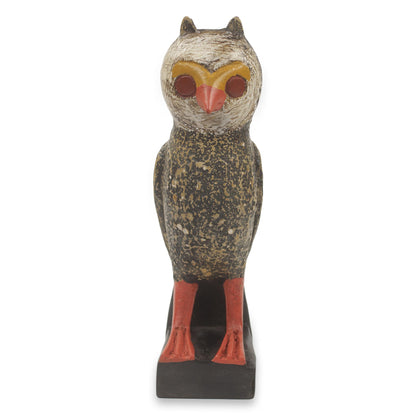 Owl Messenger Handcrafted Rustic African Bird Theme Wood Sculpture