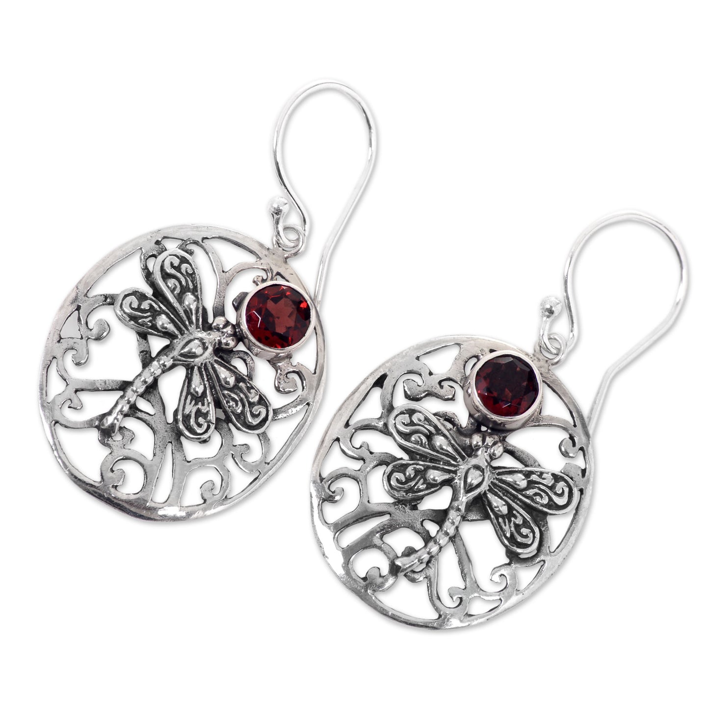 Dancing Dragonflies Sterling Silver Earrings