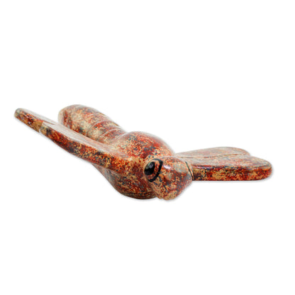 Melodic Dragonfly Hand Crafted Ceramic Dragonfly Ocarina Flute from Nicaragua