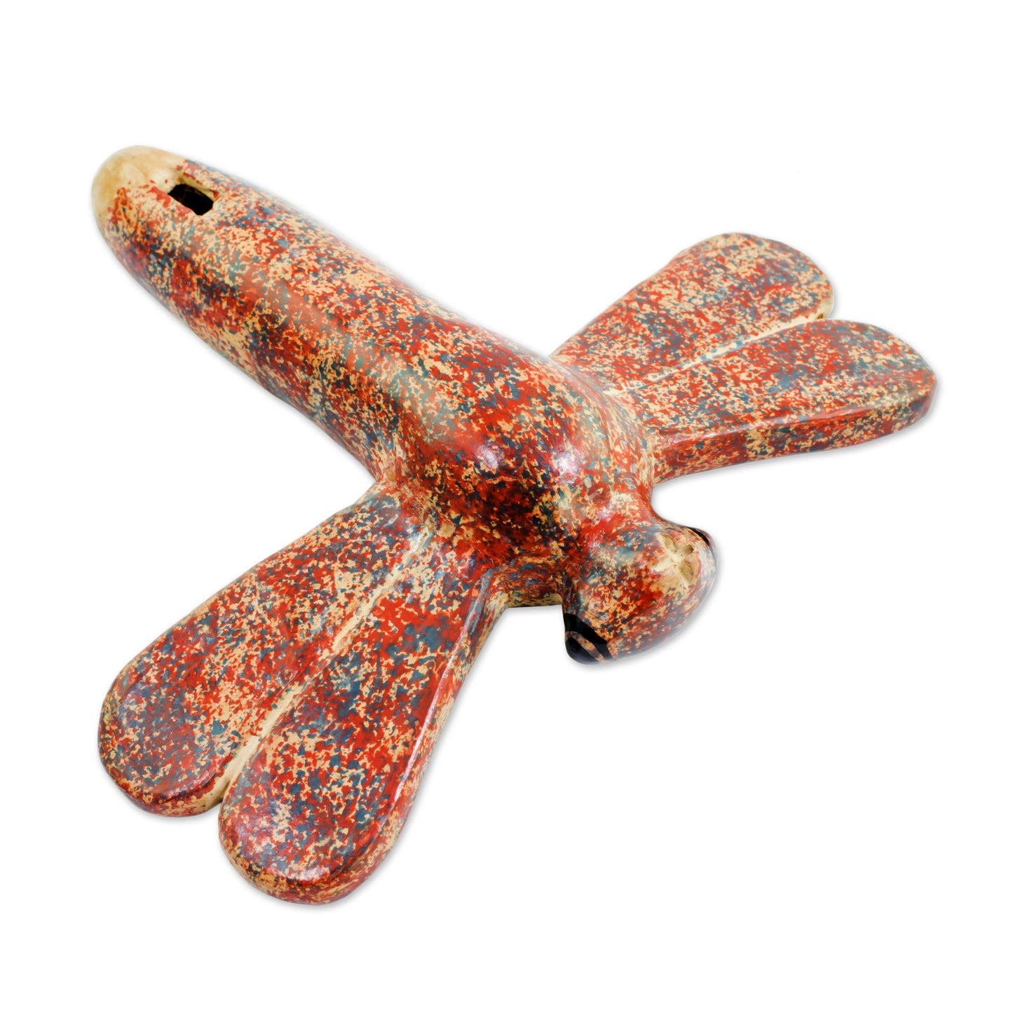 Melodic Dragonfly Hand Crafted Ceramic Dragonfly Ocarina Flute from Nicaragua