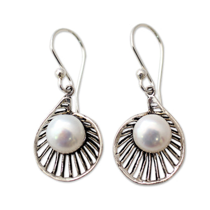 Oyster Treasure Artisan Crafted Pearl and Sterling Silver Earrings