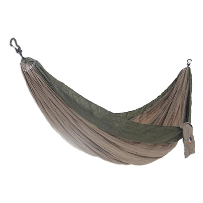 Jungle Dreams Portable Parachute Fabric Hammock Khaki Army Green (Double)