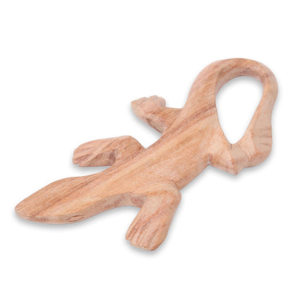 Gecko Dreamer Wood Sculpture