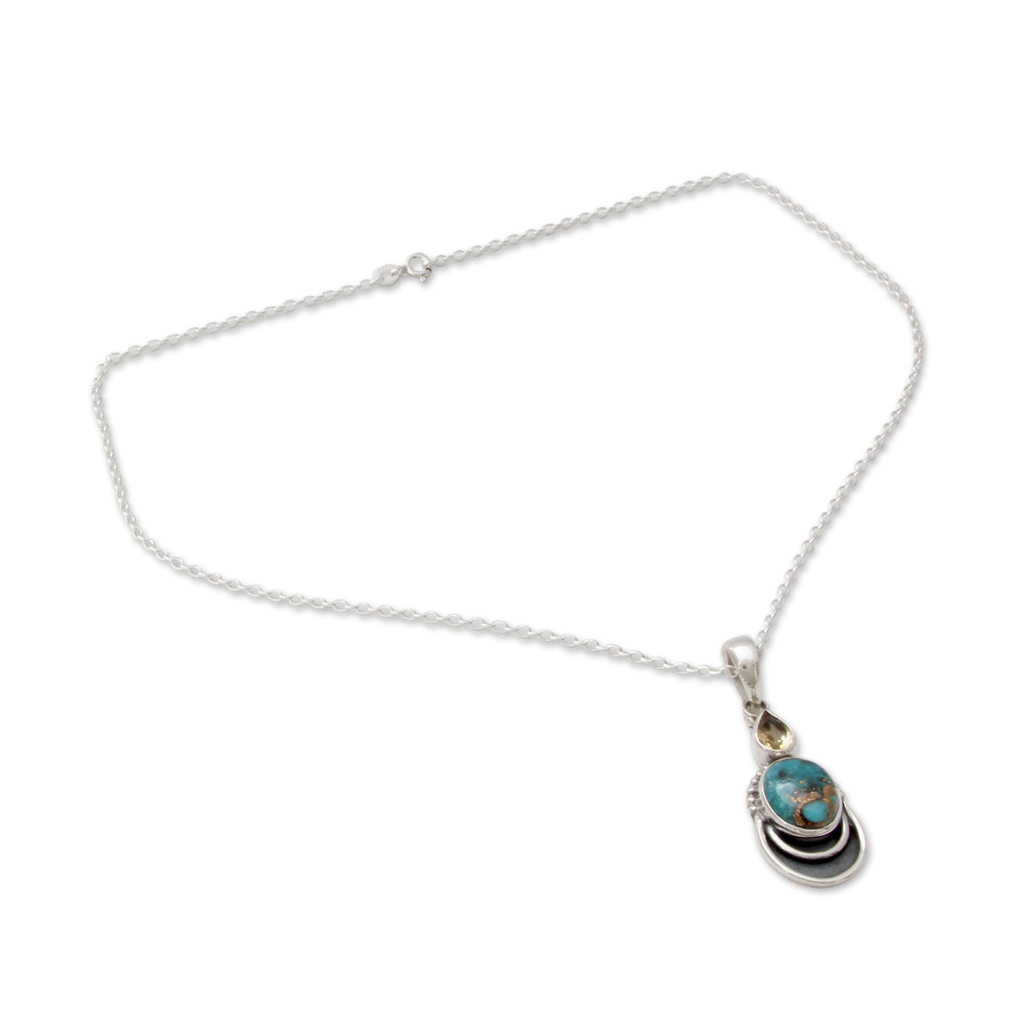 Eternal Allure Multi-Gem Silver Necklace